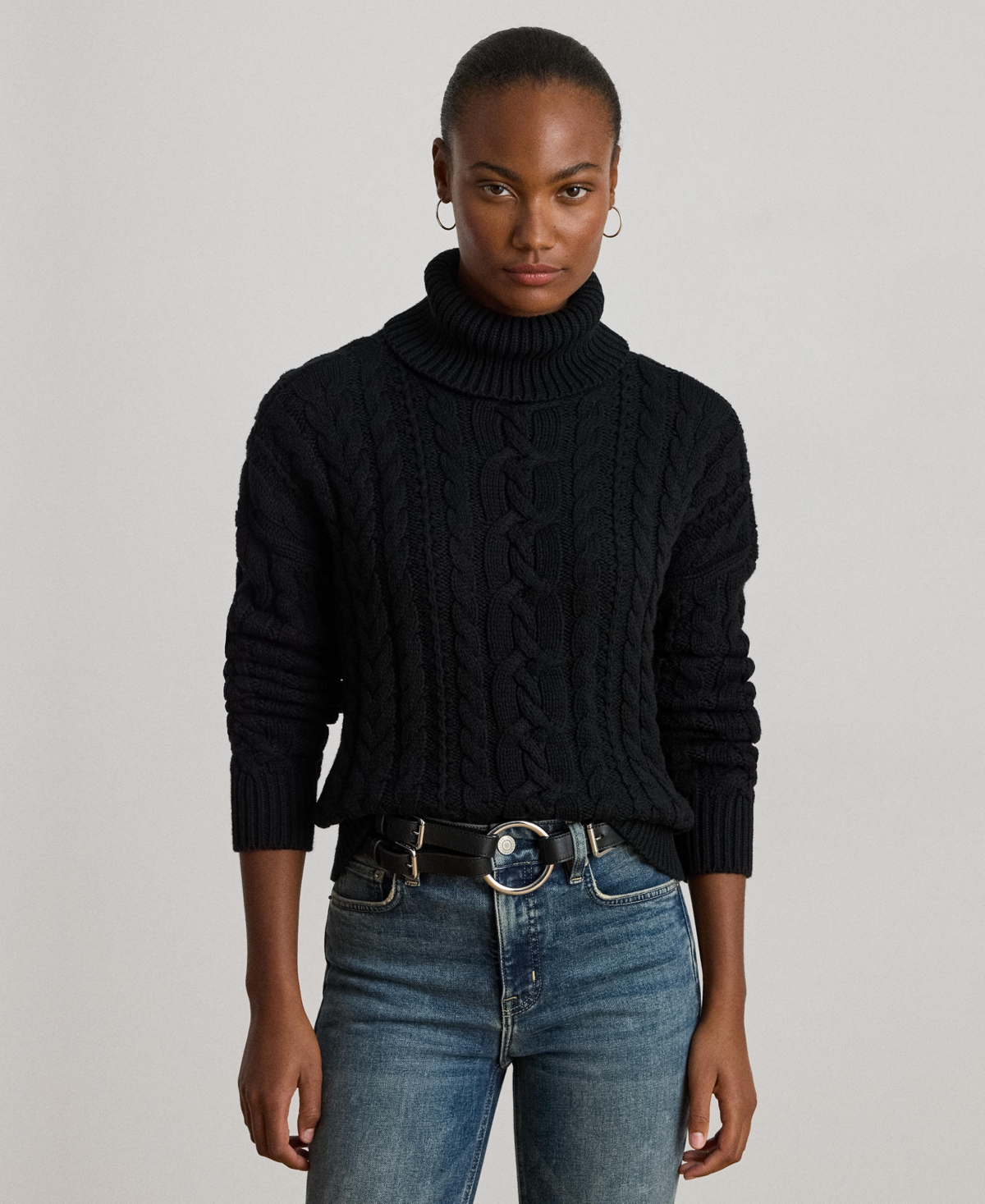 Ralph Lauren Women's Turtleneck Sweater In Black