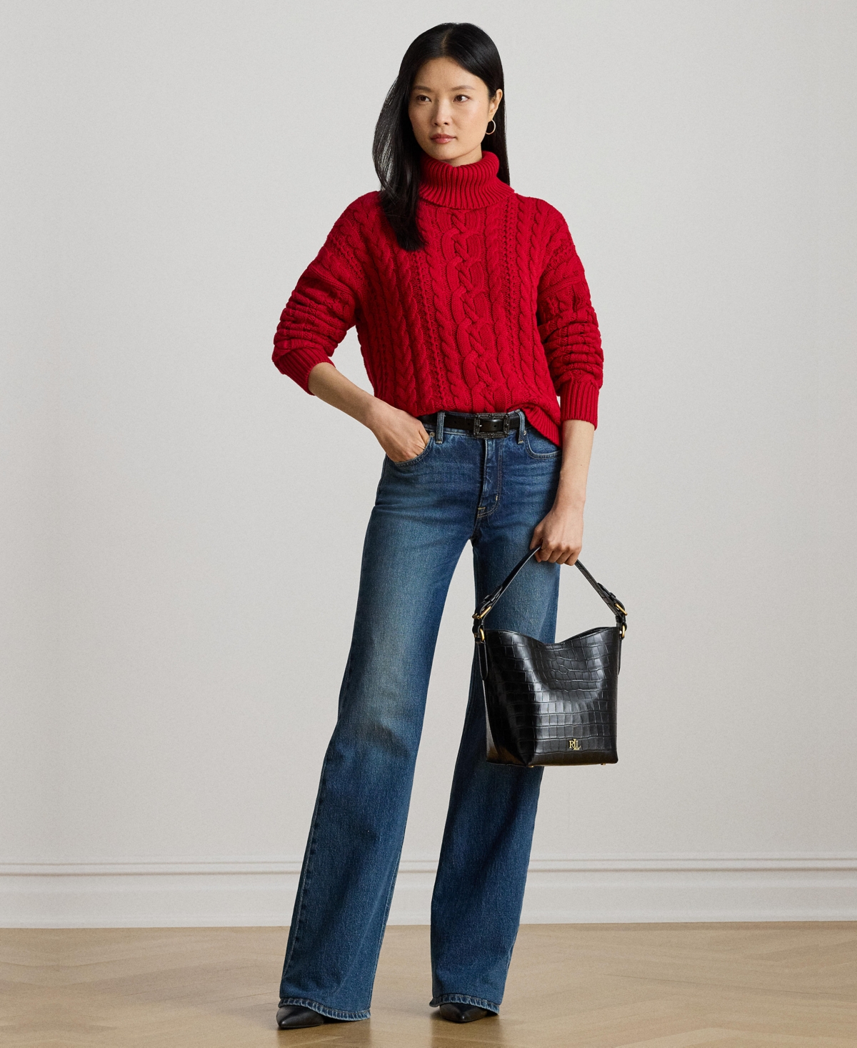 Ralph Lauren Women's Turtleneck Sweater In Red