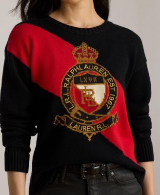 Women's Color Block Crewneck Sweater