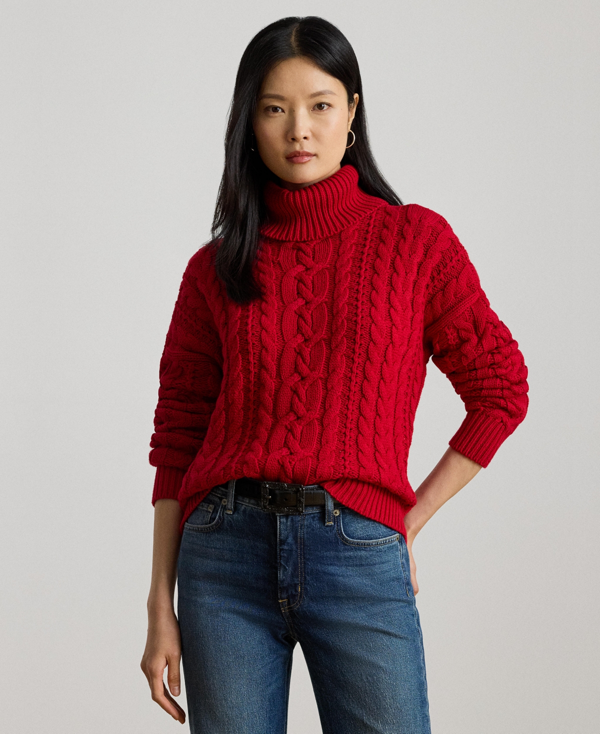 Ralph Lauren Women's Turtleneck Sweater In Red
