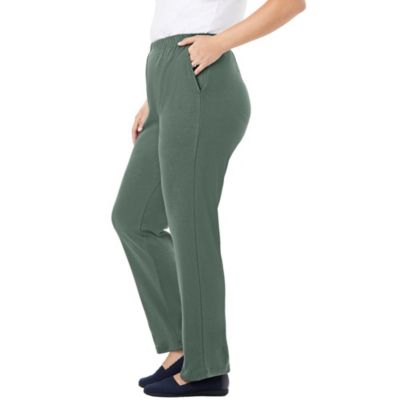 Plus Size Within 7-Day Knit Straight-Leg Pull-On Pants