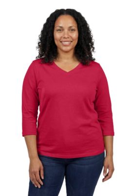 Women's Within Perfect Three-Quarter Sleeve V-Neck Tee