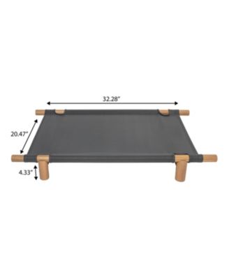 Chester Modern Minimalist Wood Frame Elevated Outdoor Dog Bed