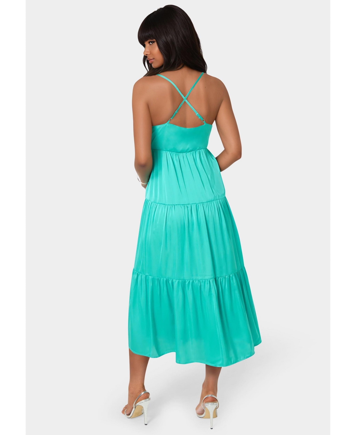 Bebe Women's Tiered Maxi Sundress