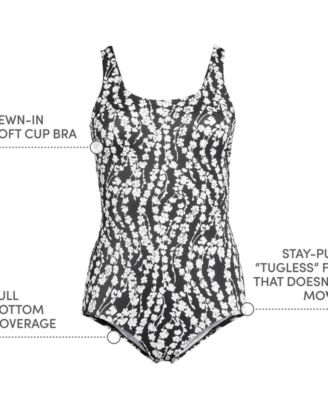 Women's Long Torso Tugless Low Leg One Piece Swimsuit