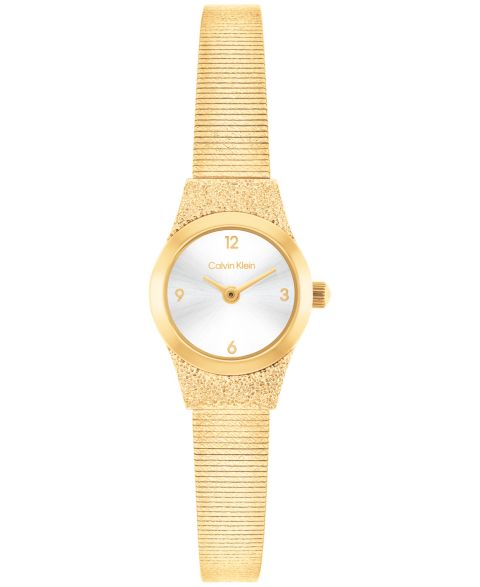 Женские часы Calvin Klein Contemporary Gold Tone Stainless Steel Mesh Bracelet Watch, 18mm