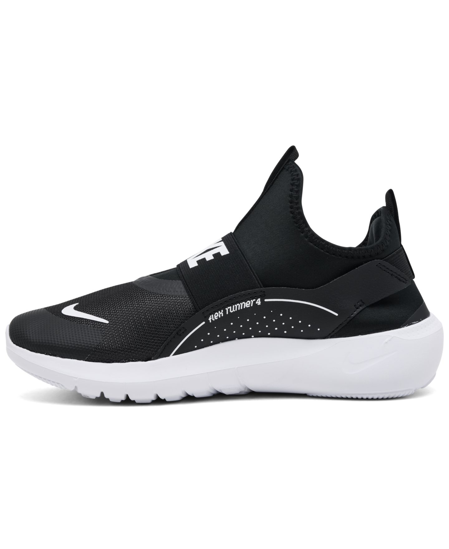 Детские беговые кроссовки-слипоны Nike Flex Runner 4, цвет: Чёрный — фото 8