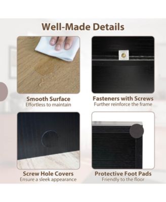 71" Tall Kitchen Pantry Cabinet with Charging Station Microwave Stand & Doors