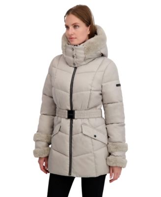 Women's Belted Puffer Coat