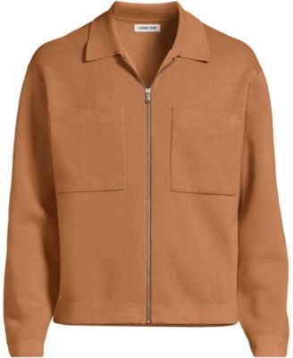 Men's Long Sleeve Fine Gauge Cotton Full Zip Chore Coat