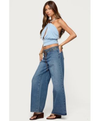 Women's Khalia Backless Cut Out Halter Top