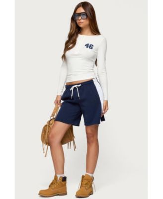 Women's Contrast Nylon Bermuda Shorts