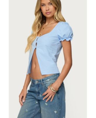 Womens Dorothea Split Front Top