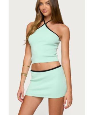 Women's Aureley Contrast Knit Halter Top