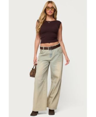 Women's Jarah Pointelle Knit Boat Neck Top