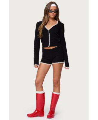 Women's Sansa Lacey Knit Micro Shorts