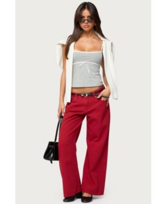 Women's Rhoda Contrast Polka Dot Tank Top