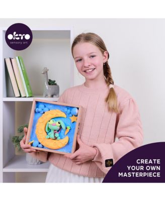 OKTO Air-Dry Clay Little Worlds – Bunny on the Moon — (8.3 x 8.3 in)