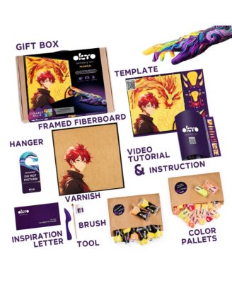 OKTO Air-Dry Clay 3D Painting Kit – MANGA Fire 29x29 (11.4 x 11.4 in)