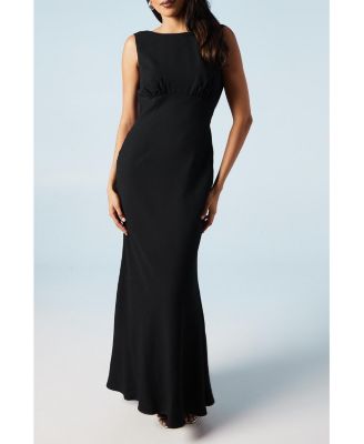 Women's Cowl Back Maxi Bridesmaid Dress