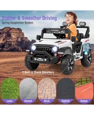 12V Kids Ride On Truck with 212V Motors Spring Suspension & Remote Control