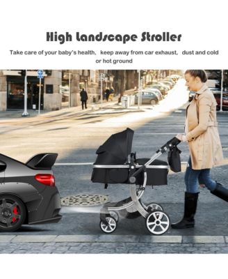 Baby 2-in-1 Stroller High Landscape Stroller w/ Reversible Seat
