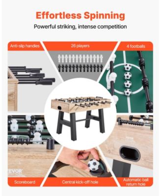 Foosball Soccer Game Table Standard Size for Indoor Home or Game Room