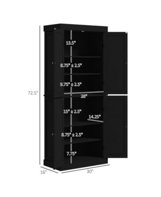 Robust Kitchen Storage Cabinet with Doors and Adjustable Shelves for Organized Pantry