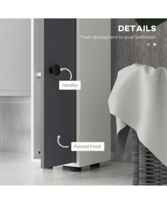 Compact Bathroom Floor Cabinet with Multiple Shelves for Extra Bathroom Storage