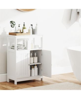 Freestanding Bathroom Floor Cabinet Storage Organizer