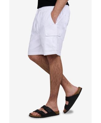 Men's 6 Inches Elastic Pull On Waistband Twill Cargo Shorts