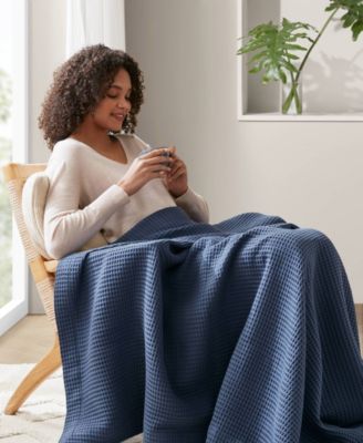 Waffle Weave Cotton Blanket, King