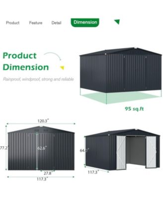 12'x10' Outdoor Storage Shed