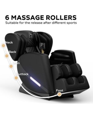 Zero Gravity Massage Chair Recliner with Heat, Foot Roller & Air Compression, Full Body Massage for Home Relaxation