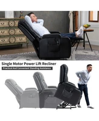 Electric Power Lift Recliner Chair with Massage, Heat & USB