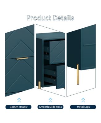 2-Drawer Nightstand With Elegant Design