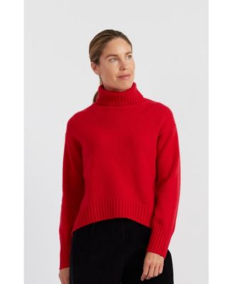 Women's Pure Cashmere Relaxed Rollneck Sweater