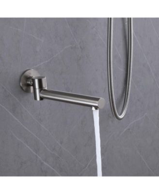 Single-Handle 3-Spray Round High Pressure Tub and Shower Faucet in Brushed Nickel (Valve Included)