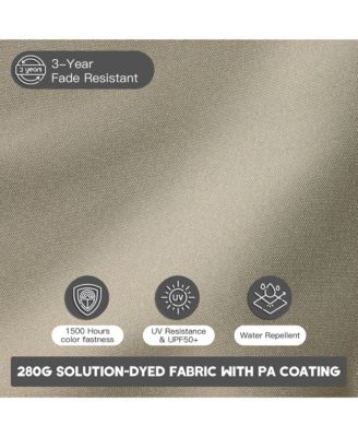 10 x 13 ft. 360&deg; Rotation Cantilever Patio Umbrella with Base and LED Light