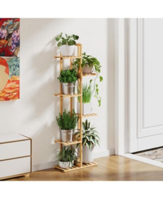 Bamboo Plant Stand Rack Corner Flower Shelf Storage Rack