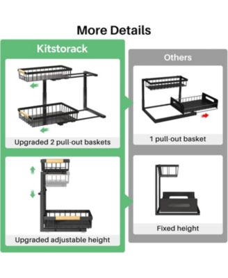 2 Pack Under Sink Organizer+ 1Pack Under Sink Organizer