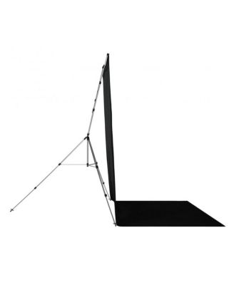 8x13' X-Drop Pro Wrinkle-Resistant Backdrop Kit with Stand, Rich Black Sweep