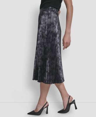 Women's Pleat Detail Midi Skirt