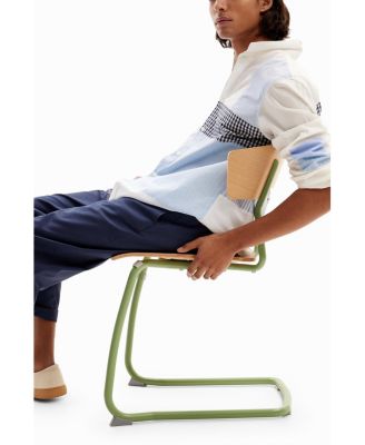 Men's Striped patch shirt.