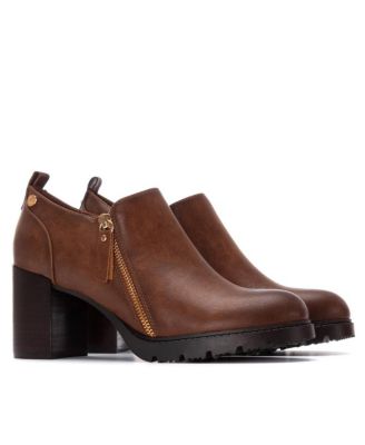 Women's Zipper Block Heel Pumps By XTI