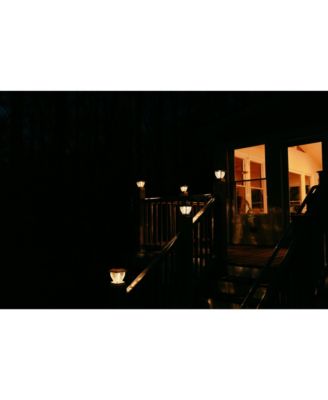 SOLAR WAVE GLASS POST and FENCE CAP & DECK RAILING LIGHTS - 2 LIGHTS