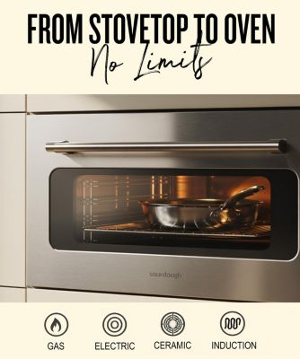 Maestro Nonstick Stainless Steel Frying Pan 9.5" - 5-ply