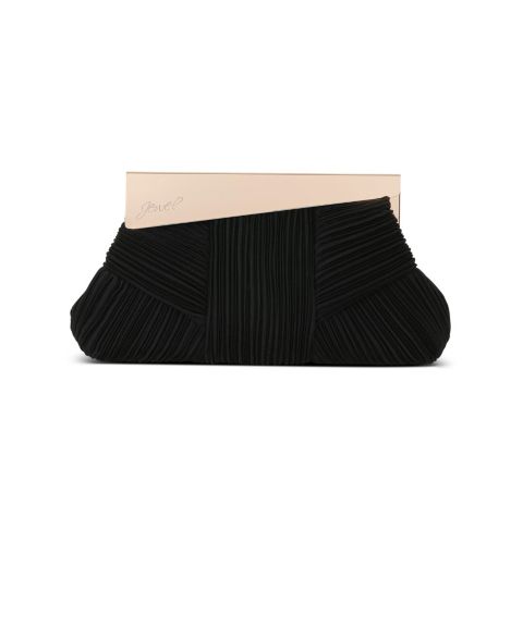 Женские Jewel Badgley Mischka Woman's Millie Signature Frame Mini Pleated Satin Pouch