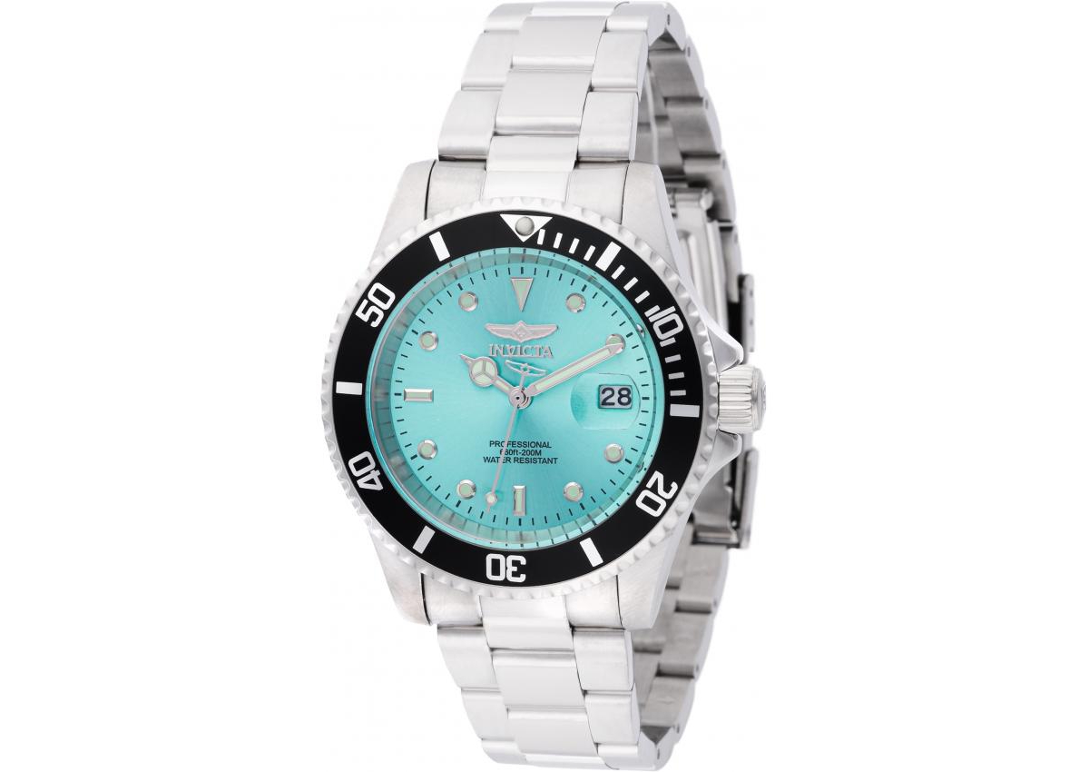 Invicta Men's 47356 Pro Diver Quartz 3 Hand Turquoise, Blue Dial Watch