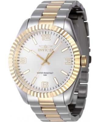 Men's 47454 Specialty Quartz 3 Hand Silver Dial Watch